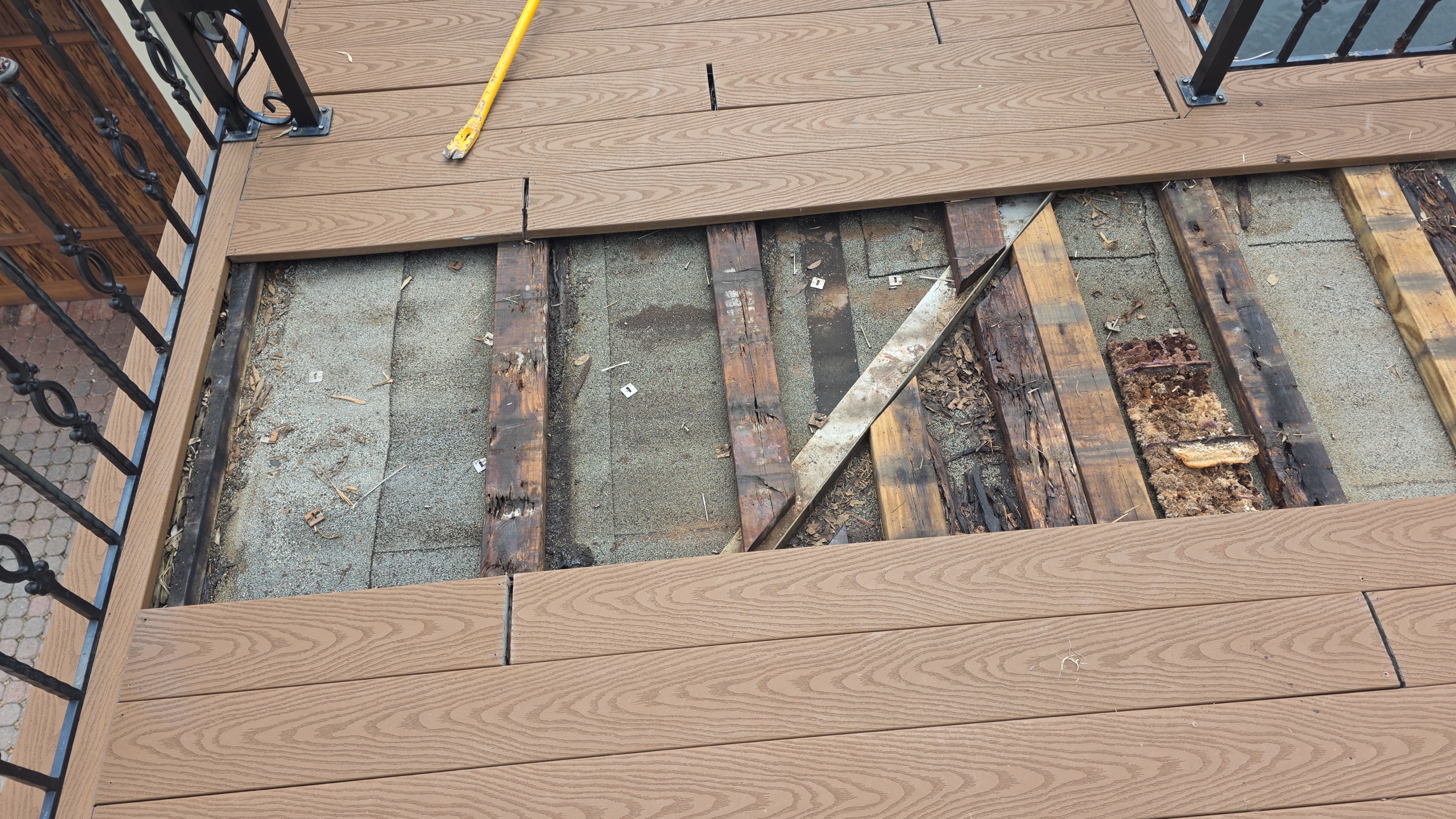 Before: old wood deck demolition — Art Lego LLC, South Florida FL